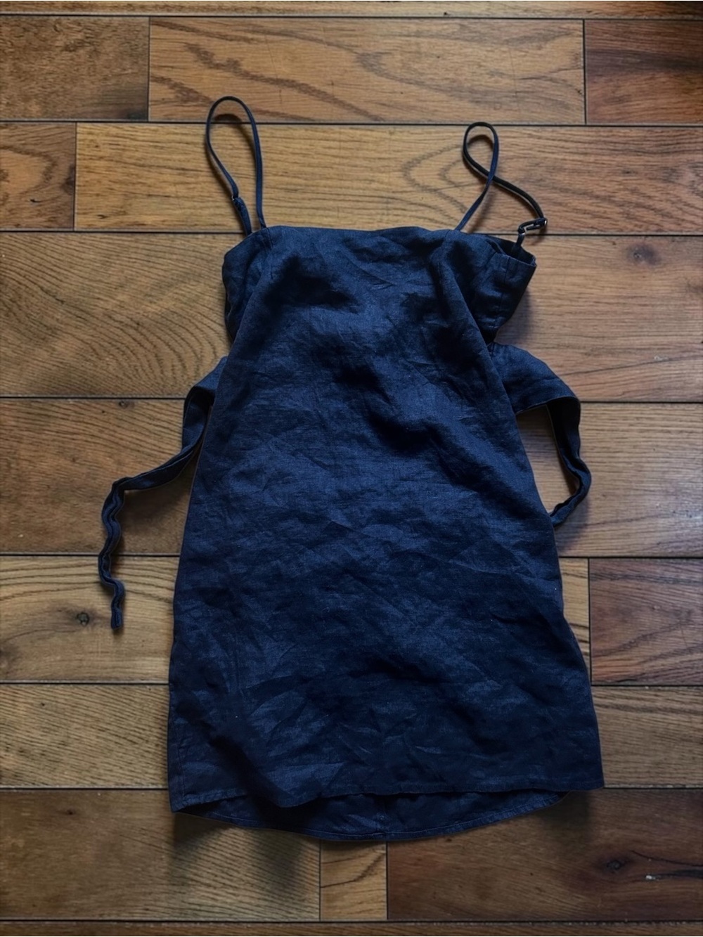 Skylar + Madison Black Linen Mini Dress Size M